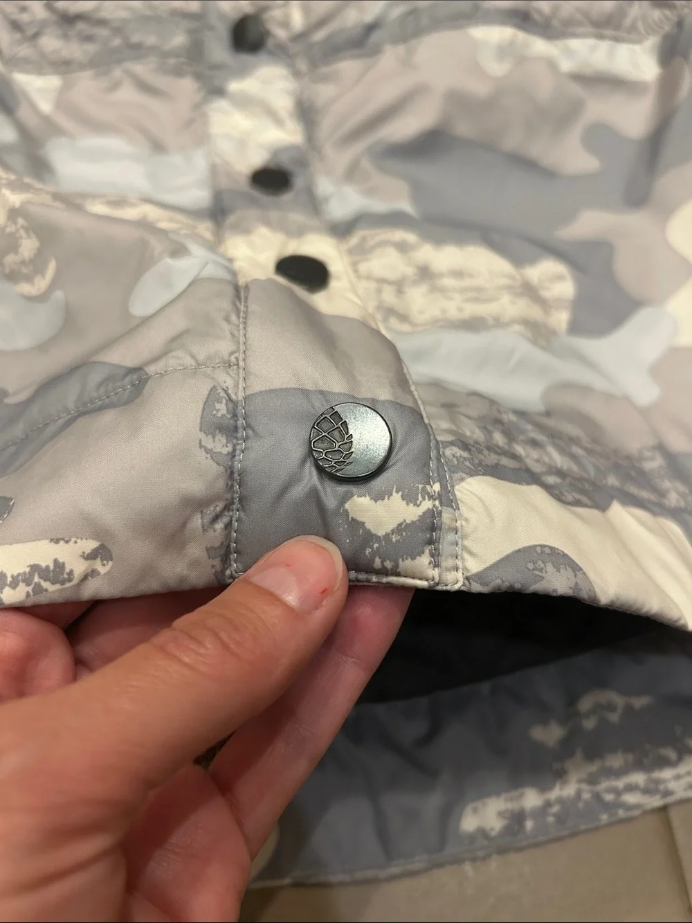 Stio Gray and White Camo Ski Skirt